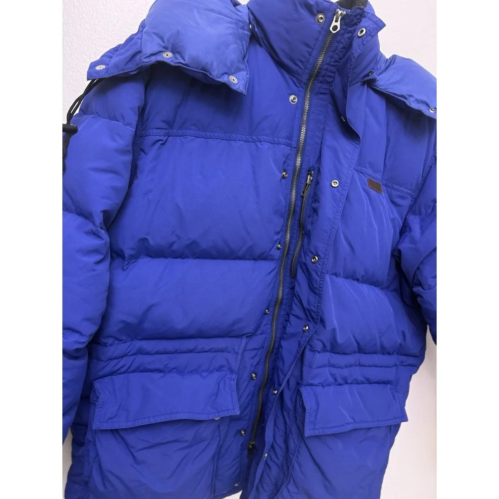 VTG Polo Ralph Lauren Men's Down Puffer Water‎ Resistant Ski Removable Hood L
